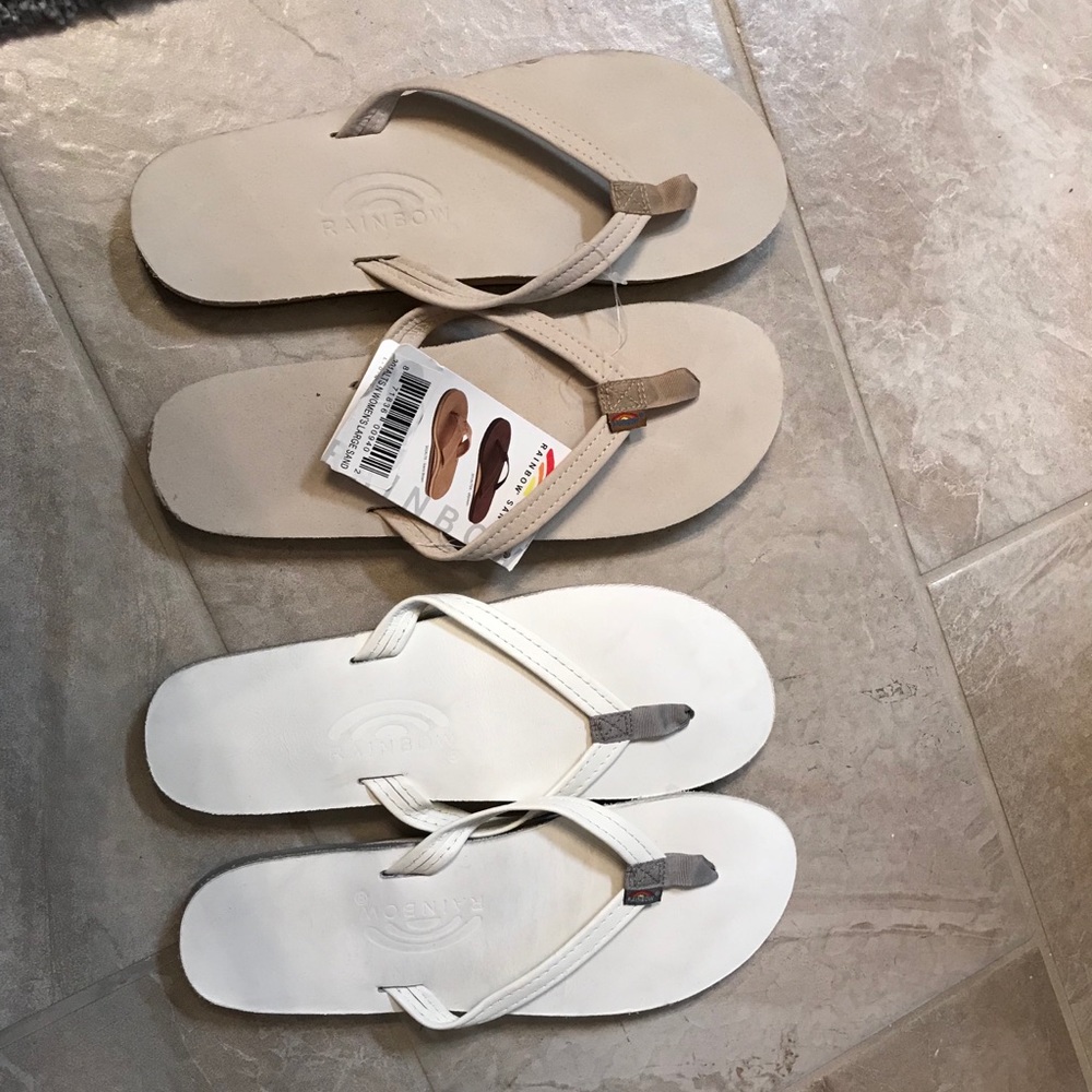 NWT Rainbow Flip Flops